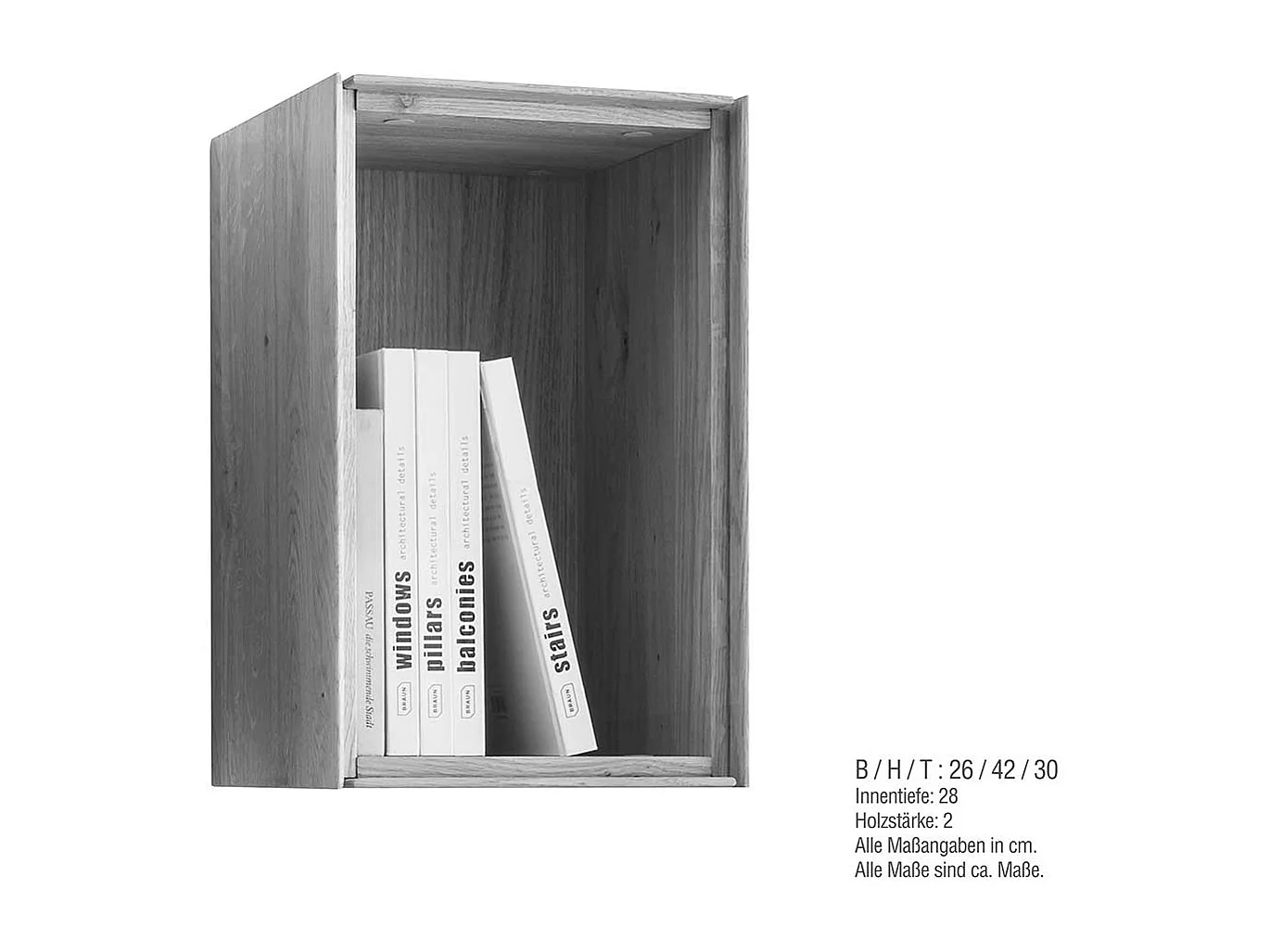 Wildeiche Massivholzregal geölt modernem Design