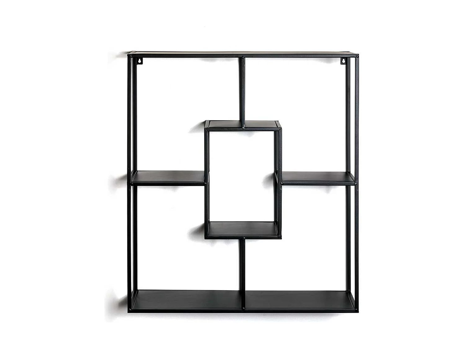 Wandhängeregal in Schwarz lackiert Metall