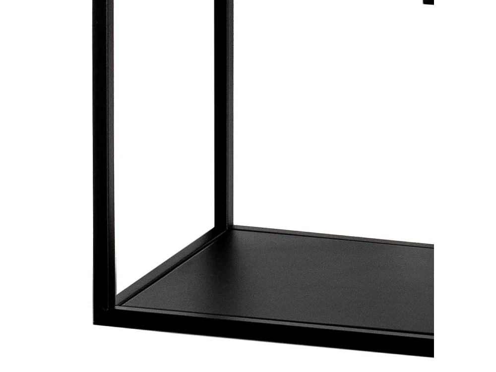 Wandhängeregal in Schwarz lackiert Metall