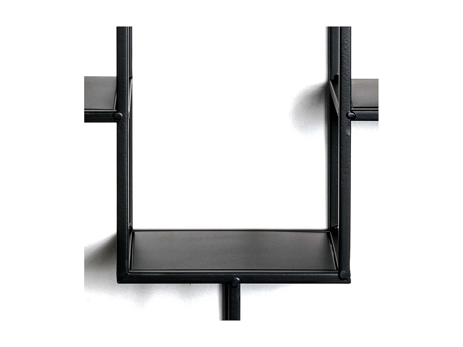 Wandhängeregal in Schwarz lackiert Metall