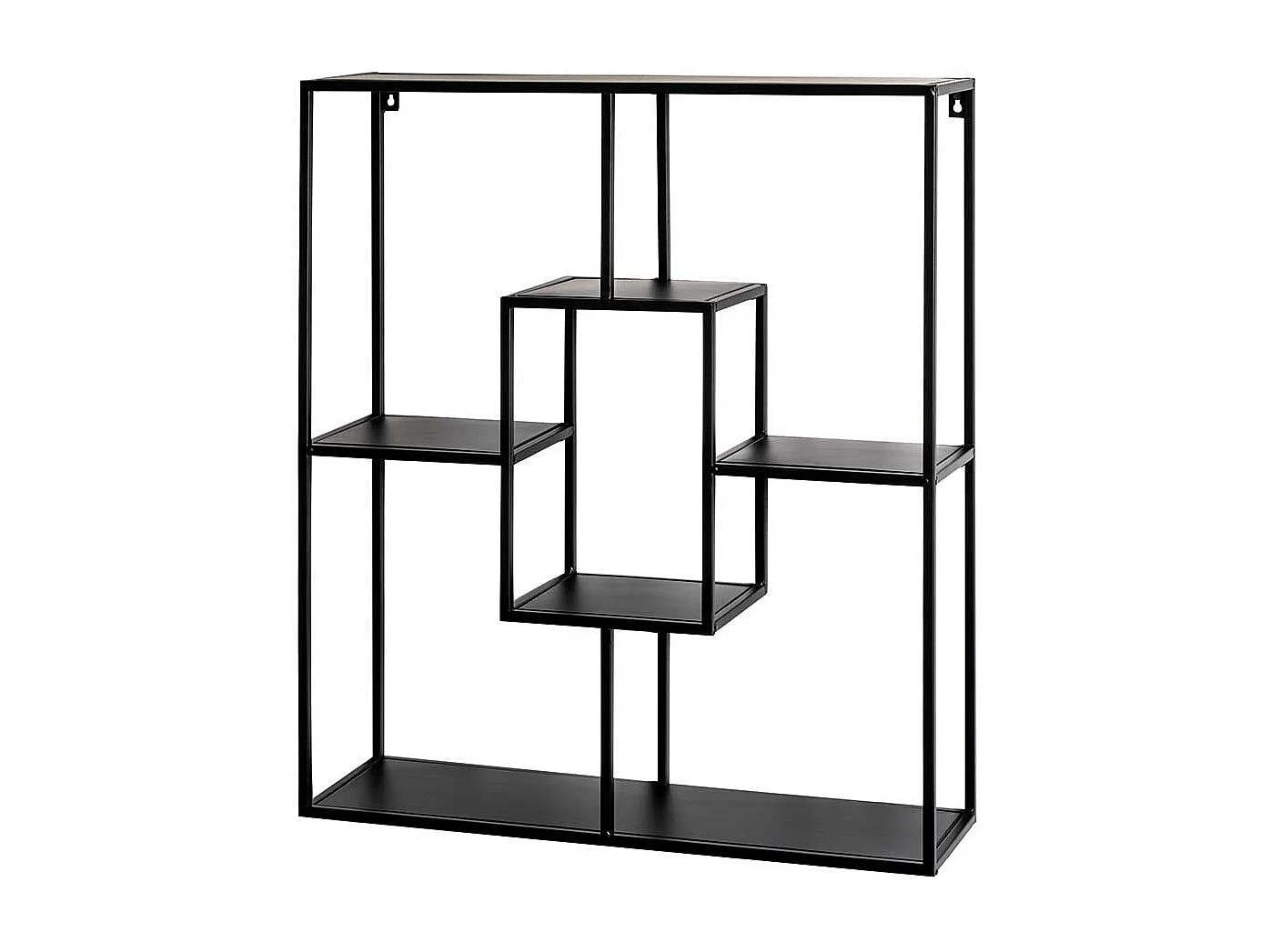 Wandhängeregal in Schwarz lackiert Metall