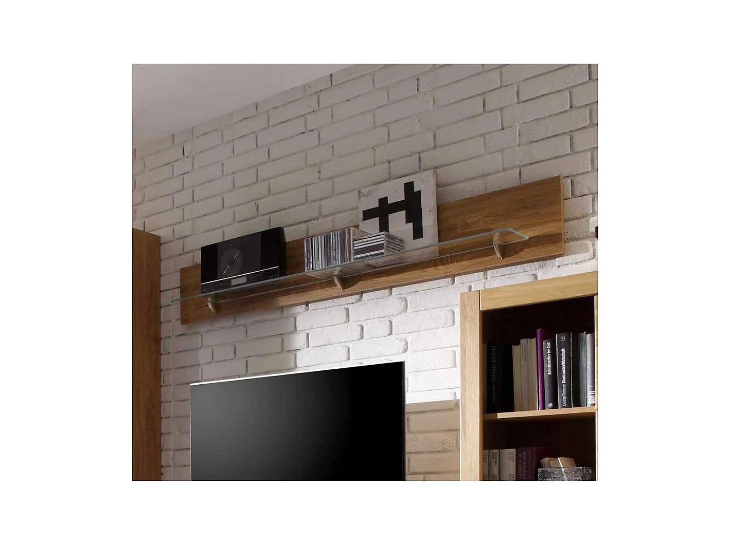 Wandboard mit Glasablage Asteichefarben