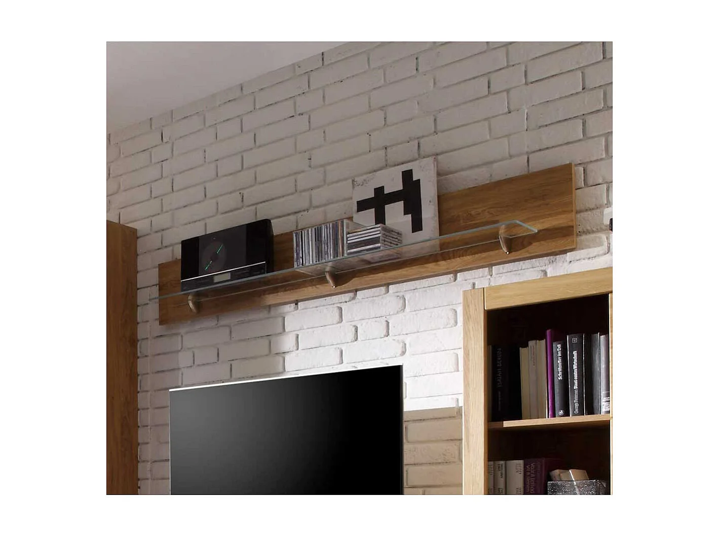 Wandboard mit Glasablage Asteichefarben