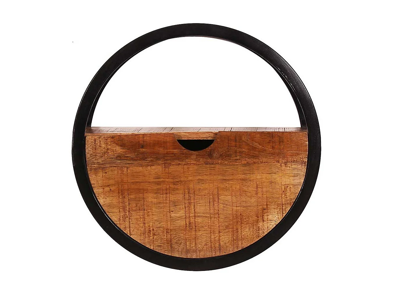 Runde Regale zur Wandmontage Metall und Holz