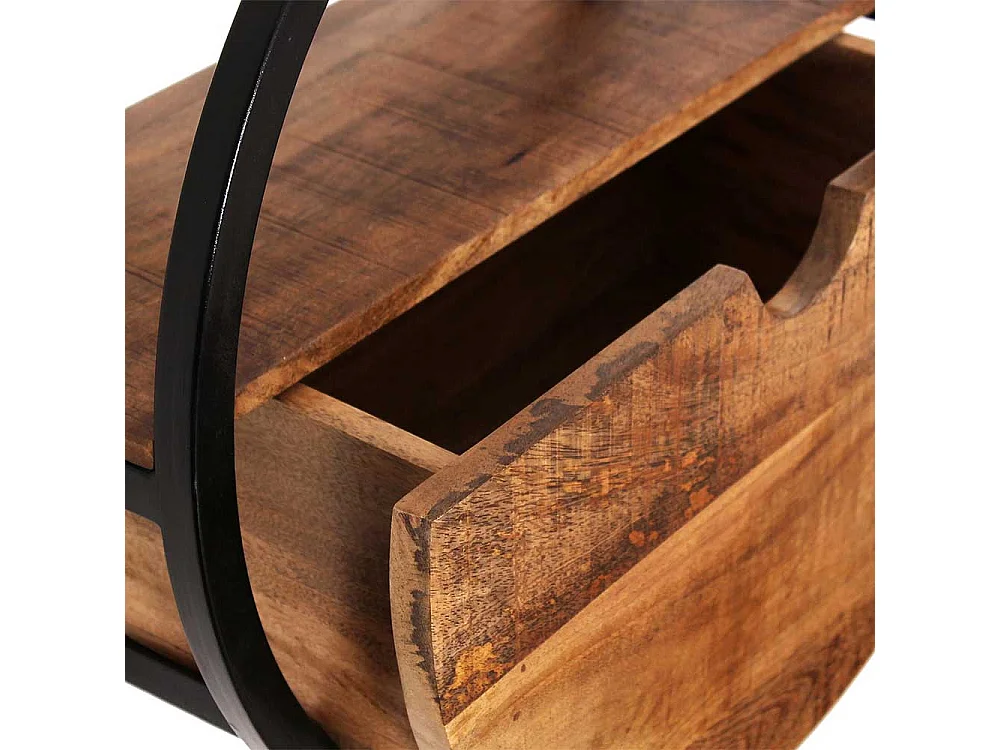 Runde Regale zur Wandmontage Metall und Holz