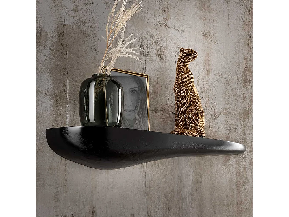 Wandboard Steinform in Schwarz Aluminium