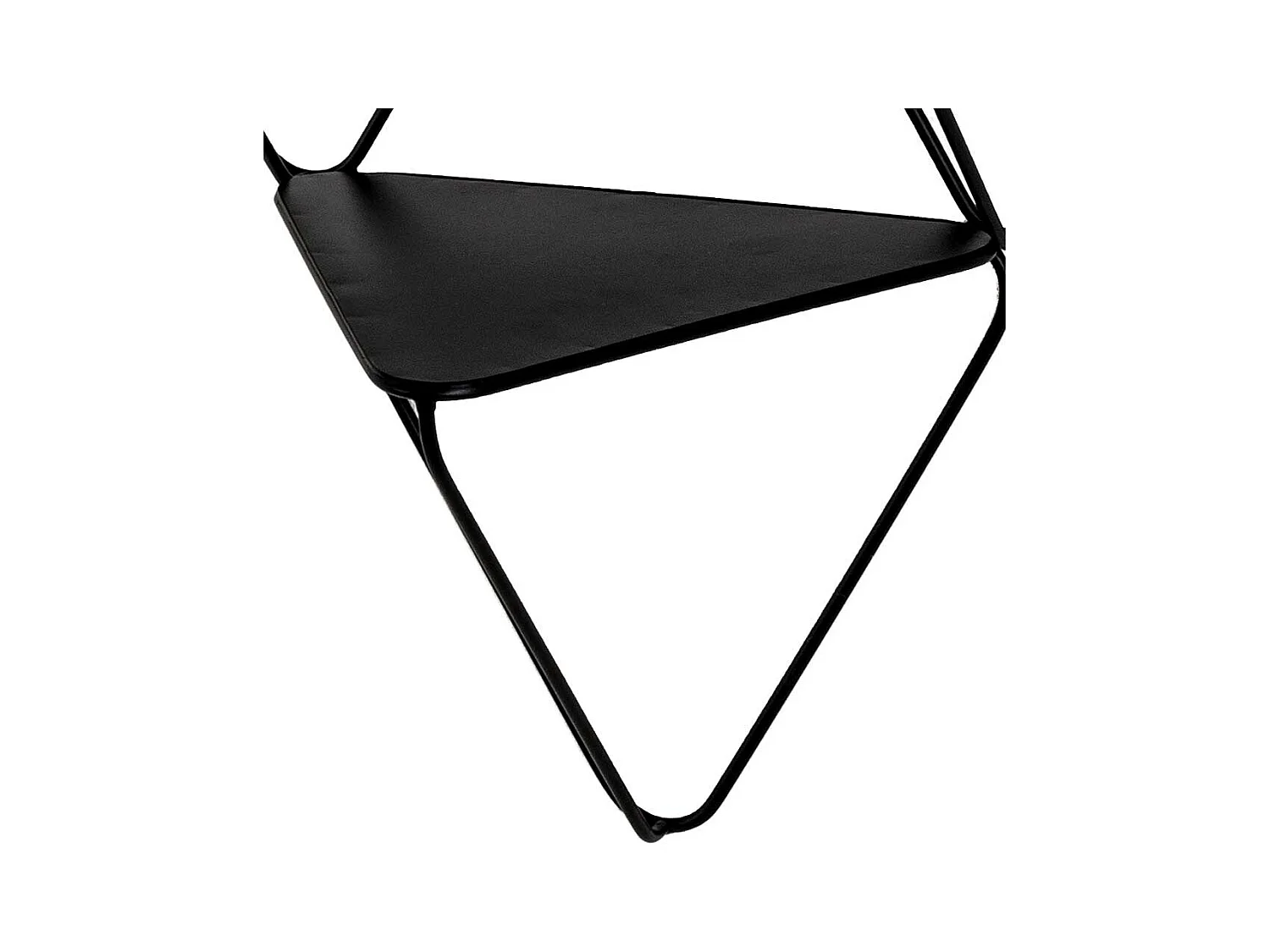 Dreieckige Regale aus Metall Schwarz (2er Set)