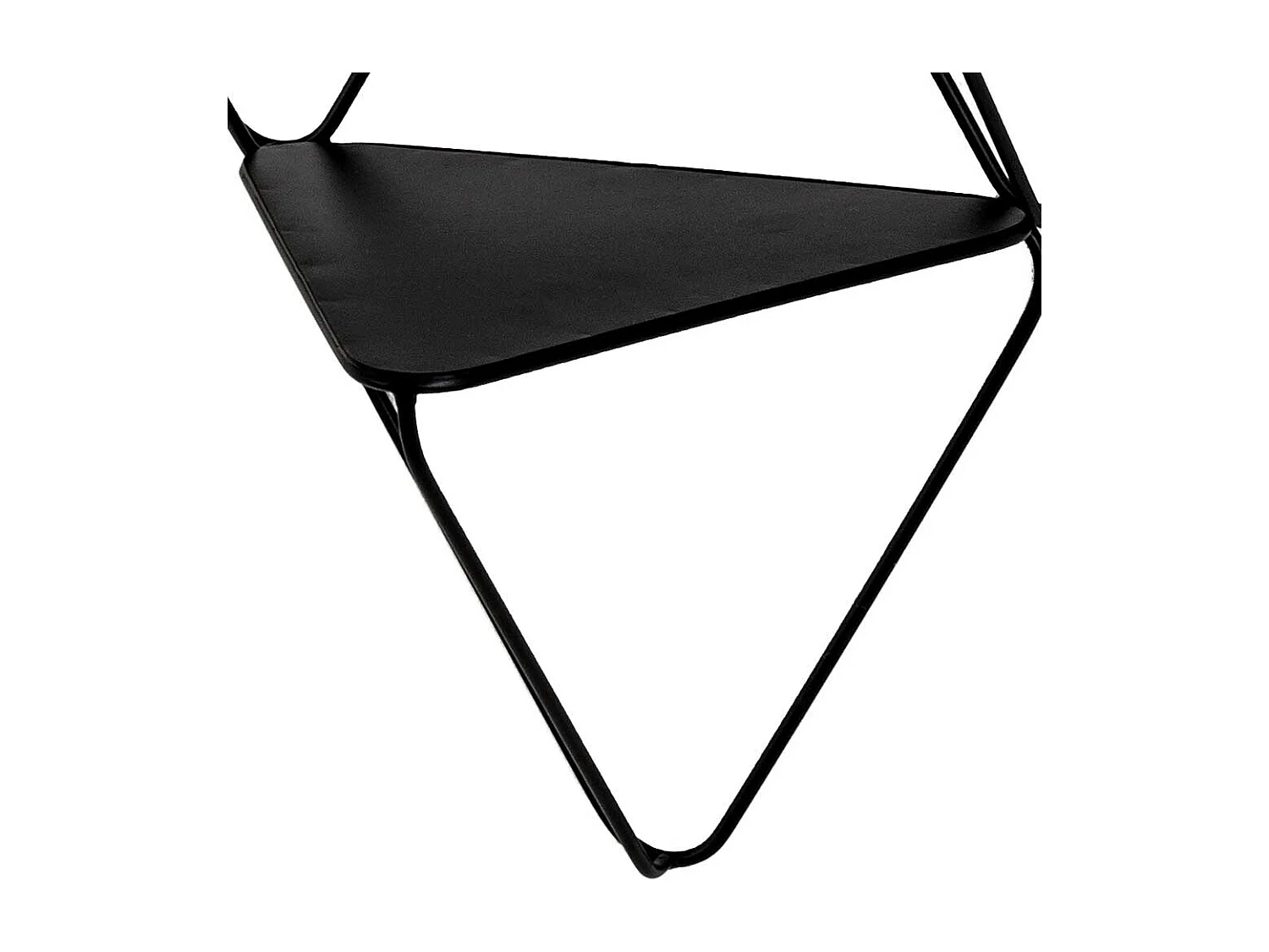 Dreieckige Regale aus Metall Schwarz (2er Set)