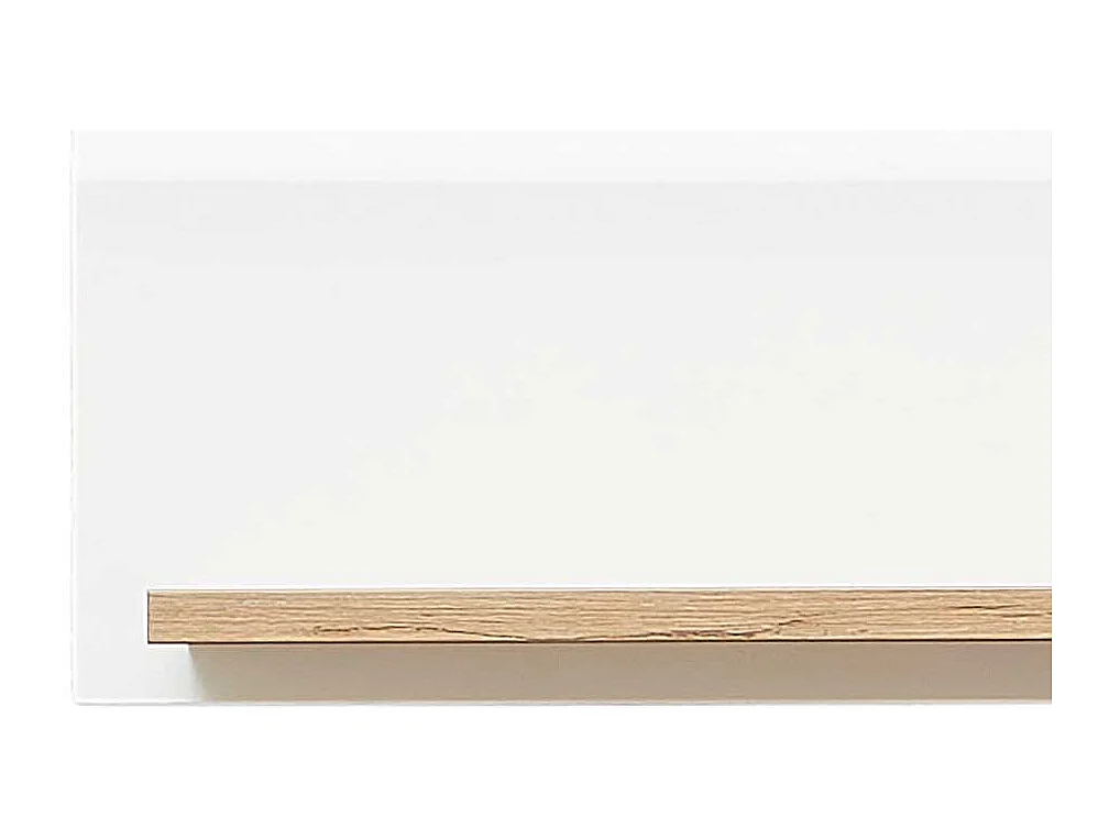 Wandboard Wohnzimmer in Weiß und Wildeiche Holzoptik 160 cm breit