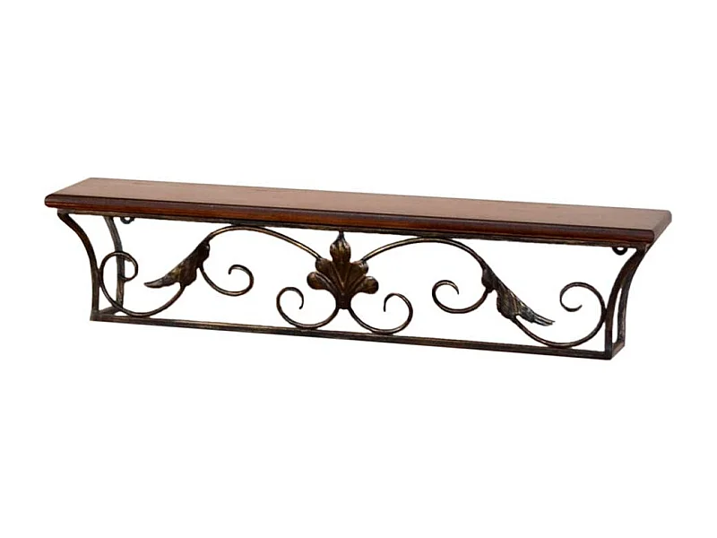 Hängeregal in Braun Metall Vintage Design