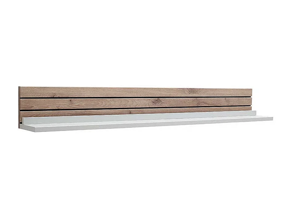 Wohnzimmer Wandboard in Weiß und Wildeichefarben 150 cm breit