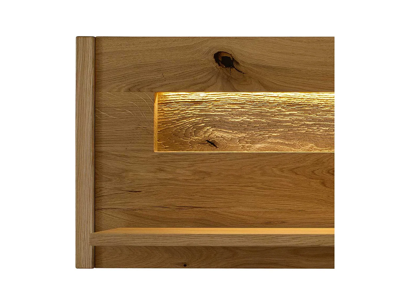 Wandboard Wildeiche geölt in modernem Design 156 cm breit