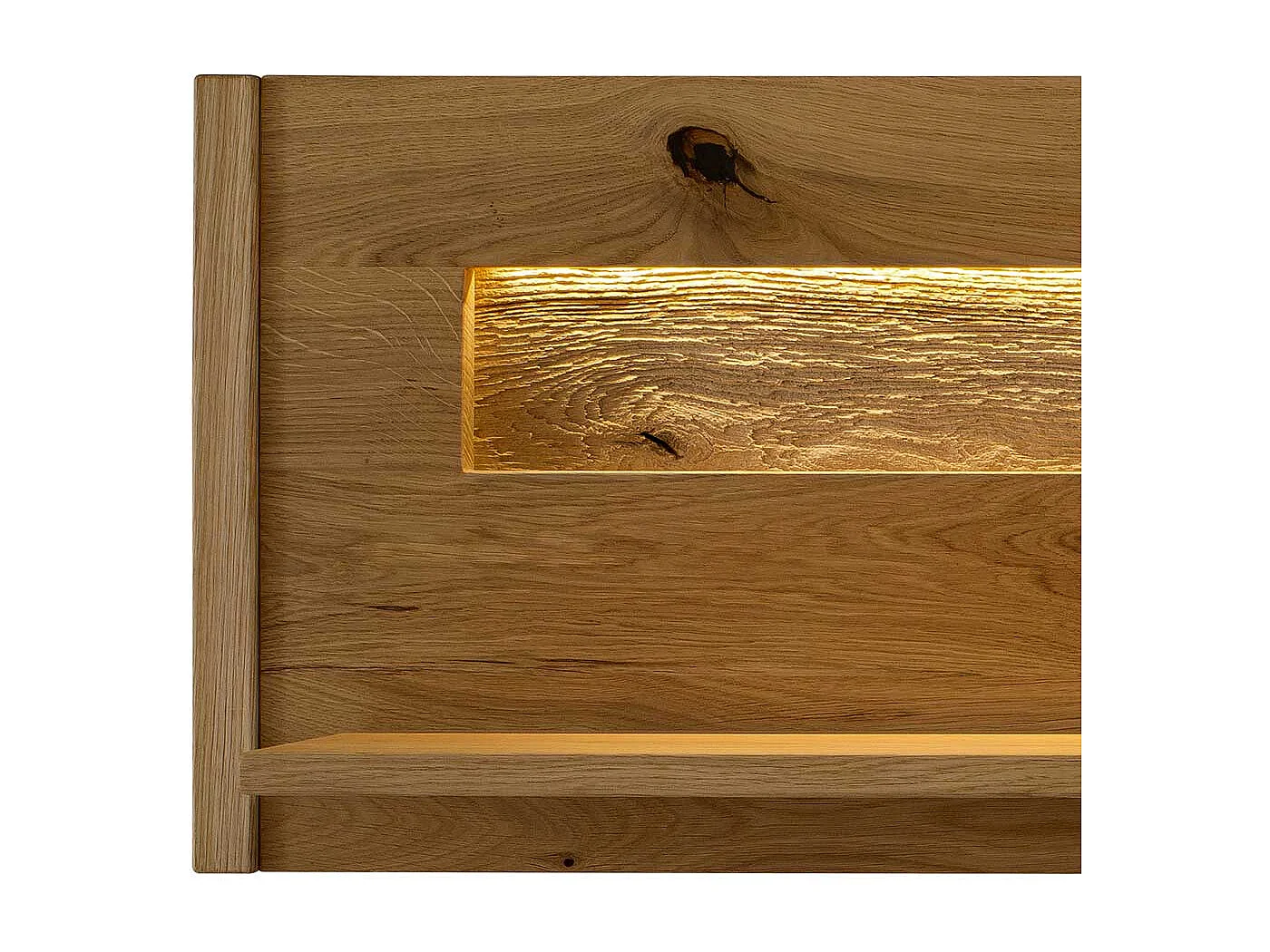 Wandboard Wildeiche geölt in modernem Design 156 cm breit