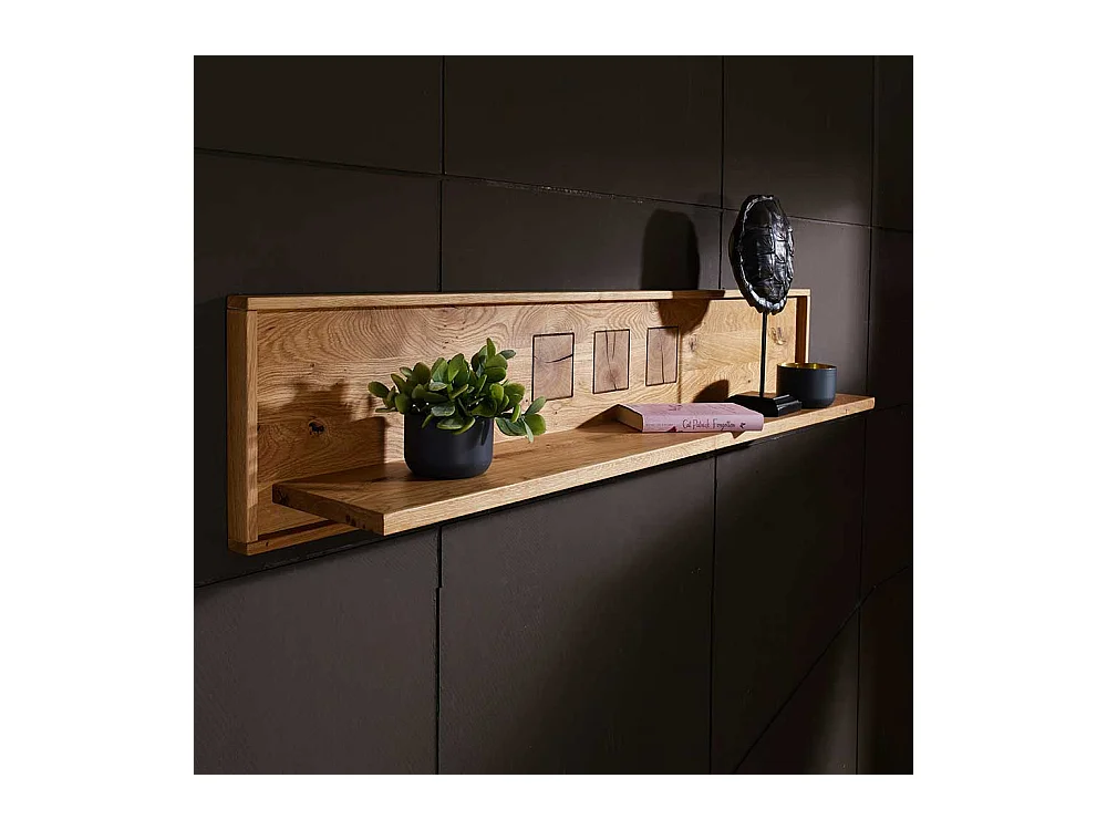 Wandregal aus Wildeiche massiv modern