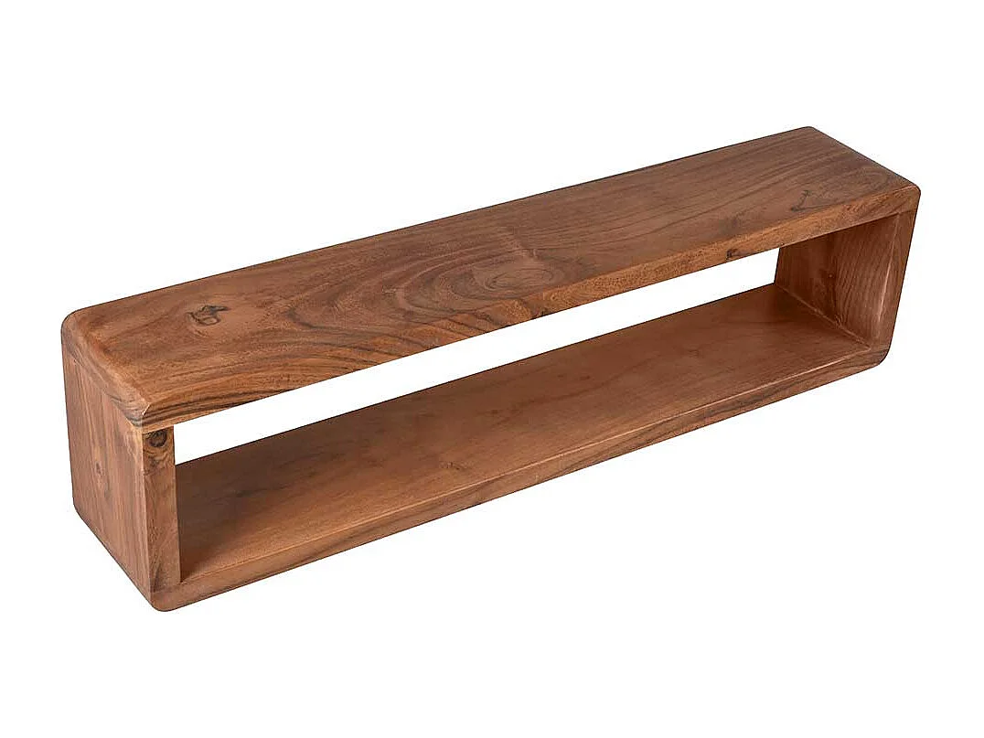 Wandregal aus Akazie Massivholz 80 cm breit