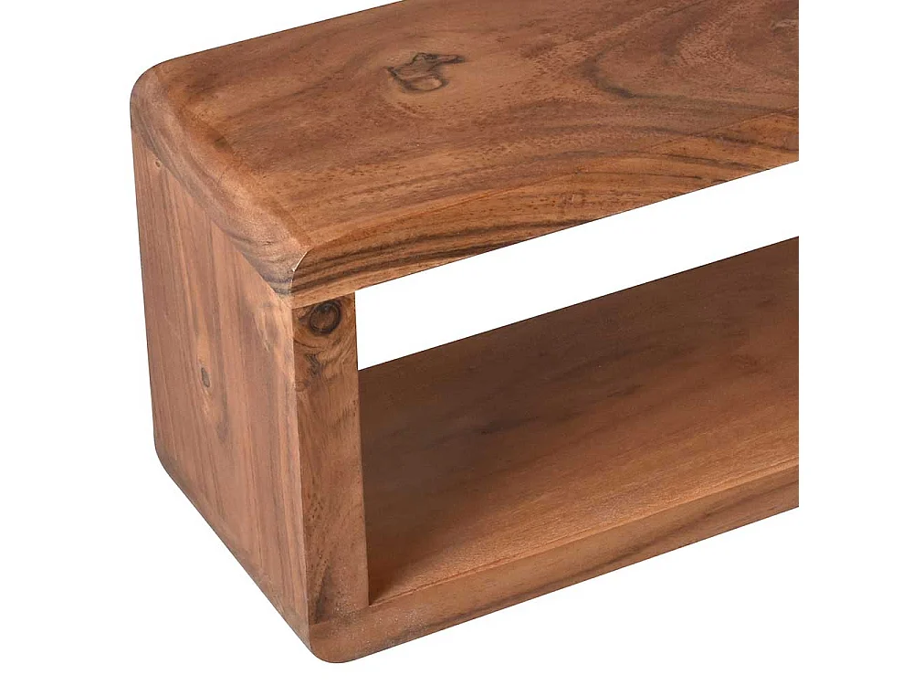 Wandregal aus Akazie Massivholz 80 cm breit