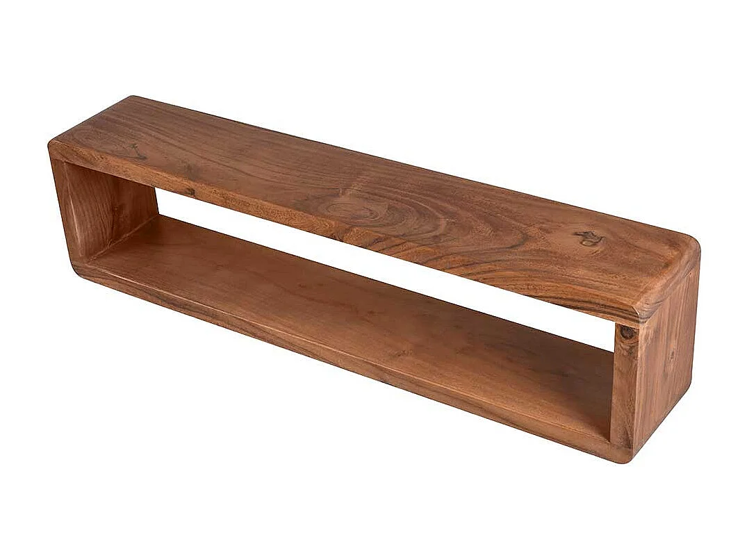 Wandregal aus Akazie Massivholz 80 cm breit
