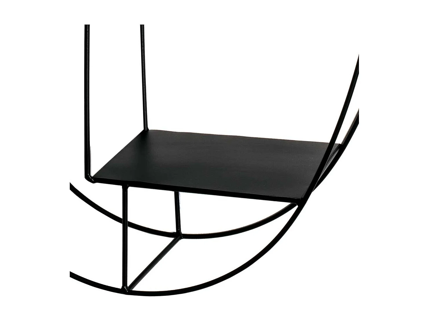 Ovales Regal aus Metall in Schwarz Deko