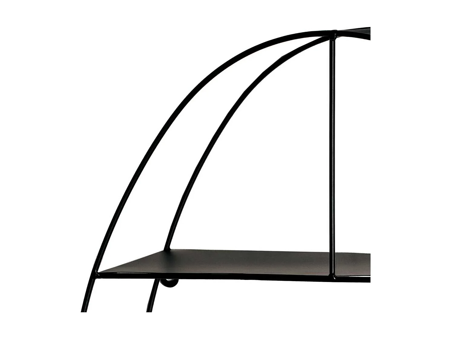 Ovales Regal aus Metall in Schwarz Deko