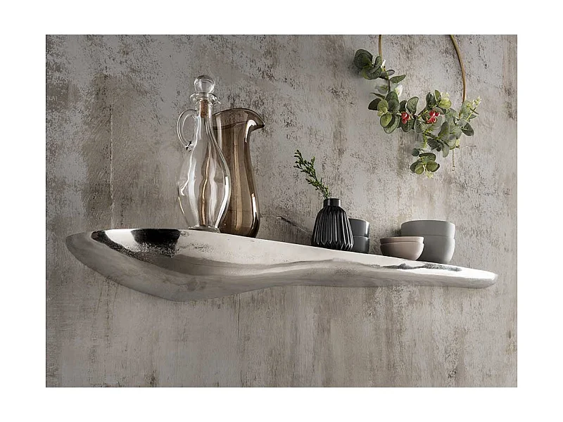 Regal in Steinform aus Aluminium 111 cm breit