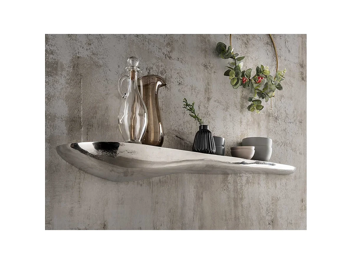 Regal in Steinform aus Aluminium 111 cm breit