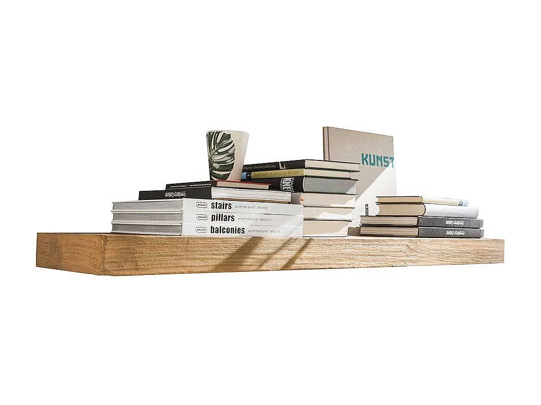 Holz Wandboard 25 cm tief Teak Massivholz