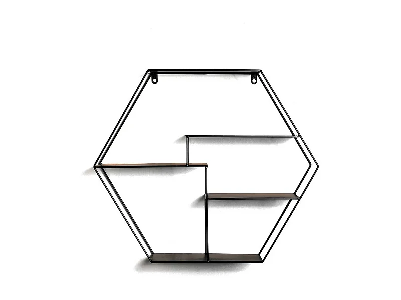 Sechseckiges Regal aus Metall Industry und Loft Stil