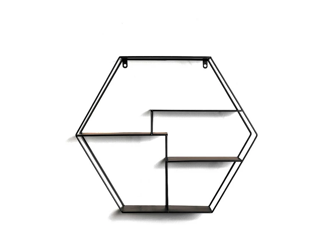 Sechseckiges Regal aus Metall Industry und Loft Stil