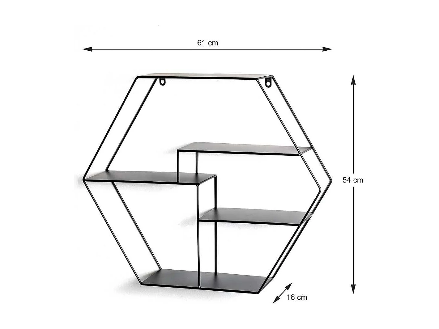 Sechseckiges Regal aus Metall Industry und Loft Stil