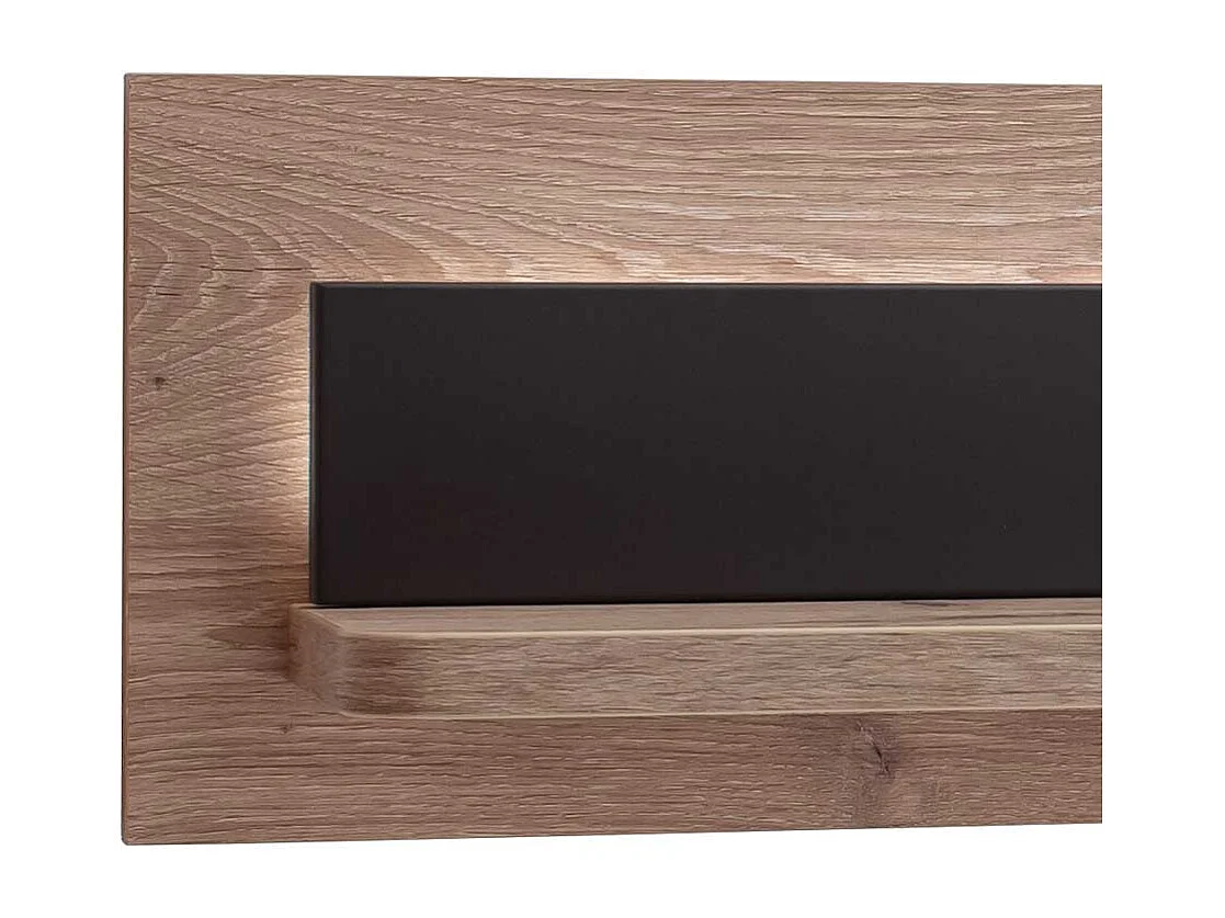 Wohnzimmer Regal mit Beleuchtung in Wildeichefarben Anthrazit