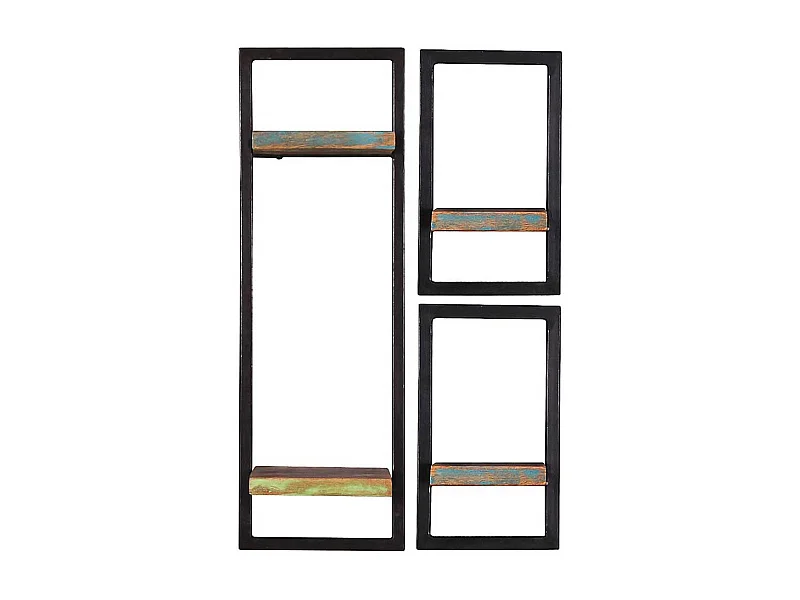 Regal Set zur Wandmontage Shabby Chic Stil (dreiteilig)