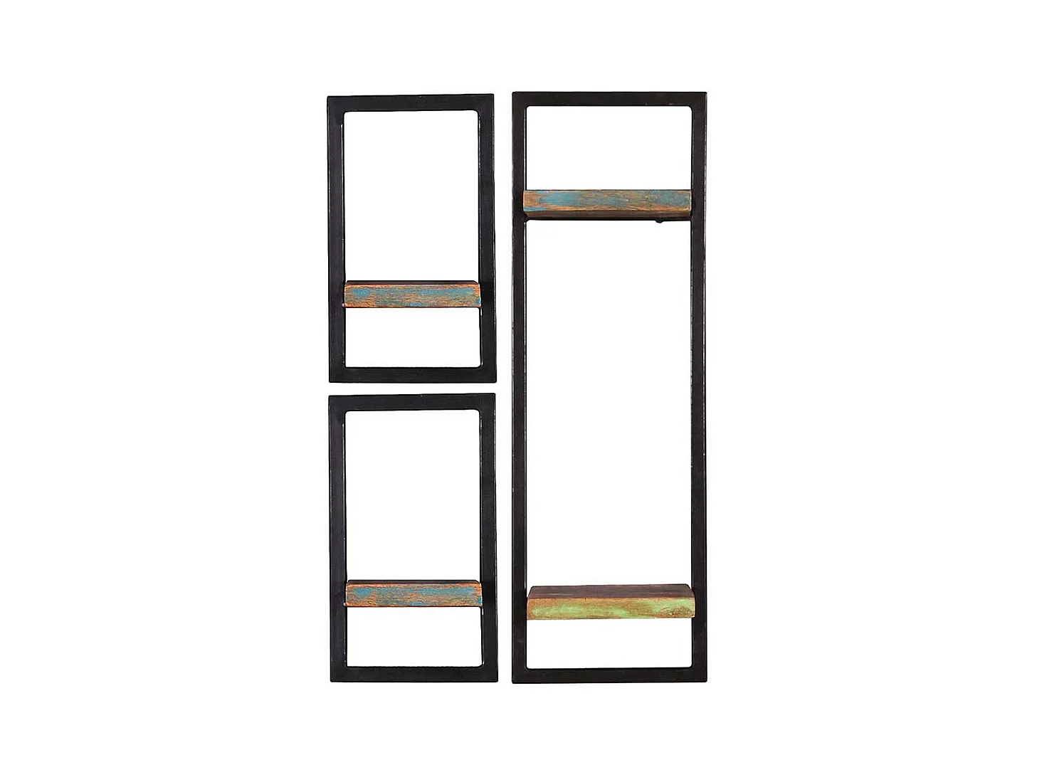 Regal Set zur Wandmontage Shabby Chic Stil (dreiteilig)