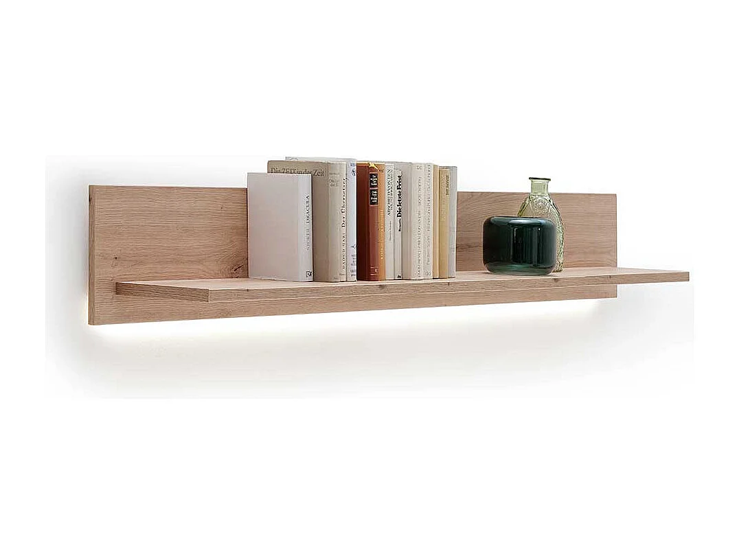 Wandregal in Eichefarben 160 cm breit