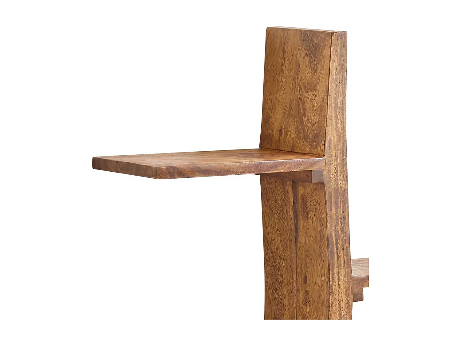 Wandhängeregal aus Sheesham Massivholz rustikalen Stil