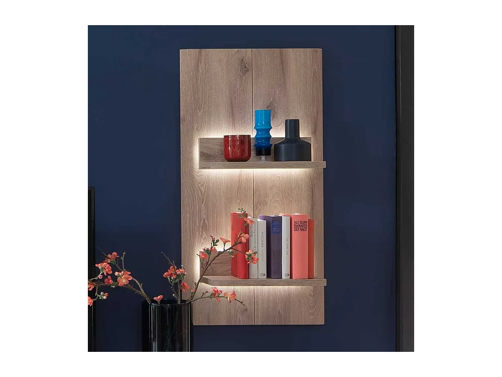 Wandregal in Wildeiche Holzoptik 50 cm breit