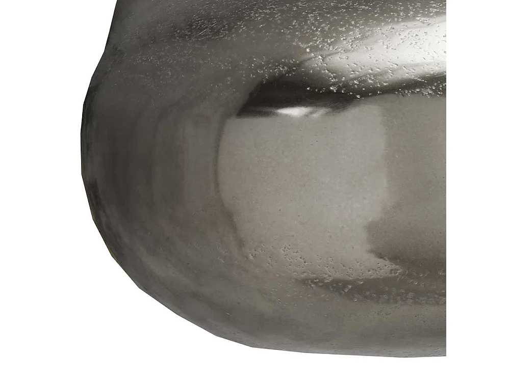 Aluminium Wandregal in geschwungener Stein Form Nickelfarben