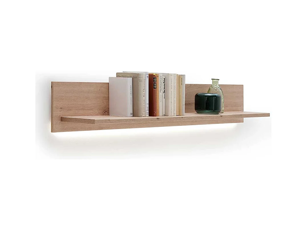 Wandregal in Eichefarben 160 cm breit