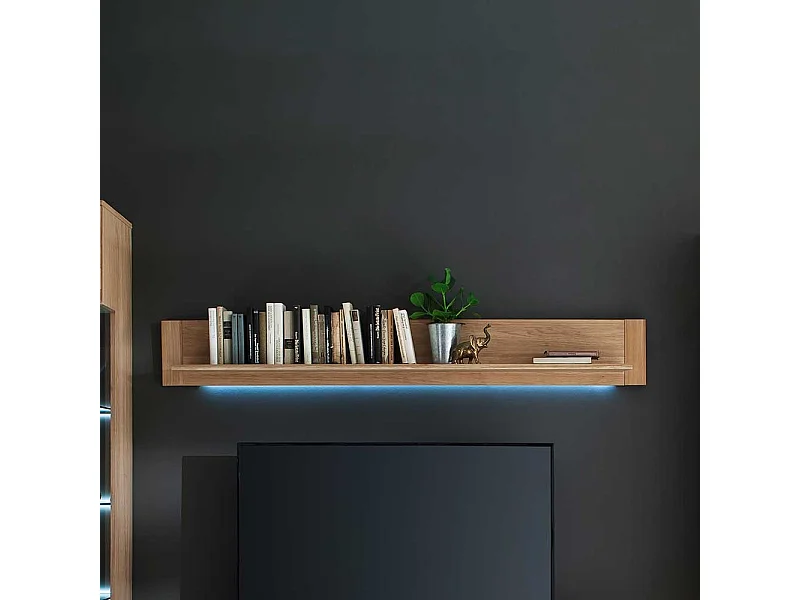 Ablageboard in Eiche Bianco LED Beleuchtung