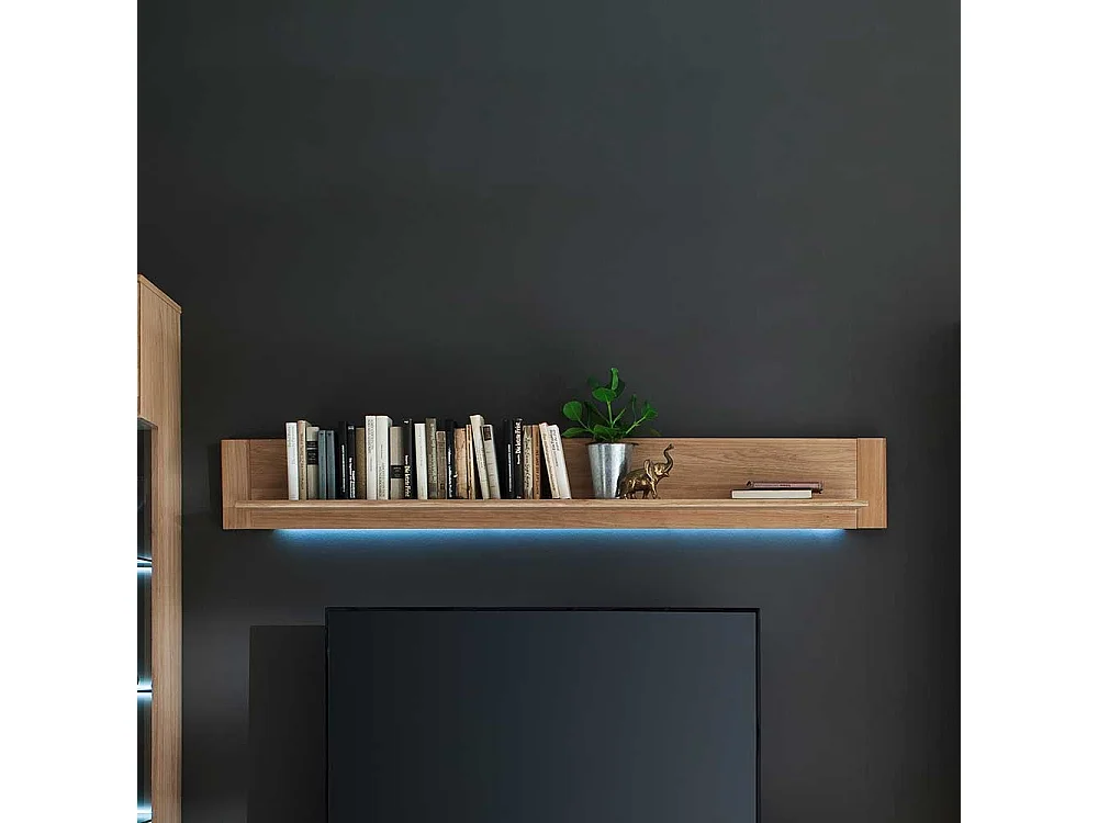 Ablageboard in Eiche Bianco LED Beleuchtung