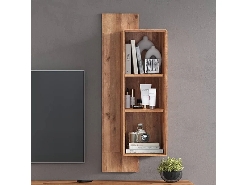 Hängeregal Echtholz Regal mit Rückwand 32 cm tief