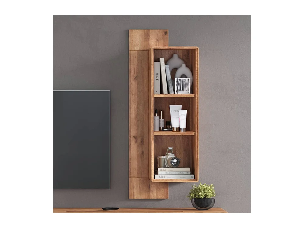 Hängeregal Echtholz Regal mit Rückwand 32 cm tief