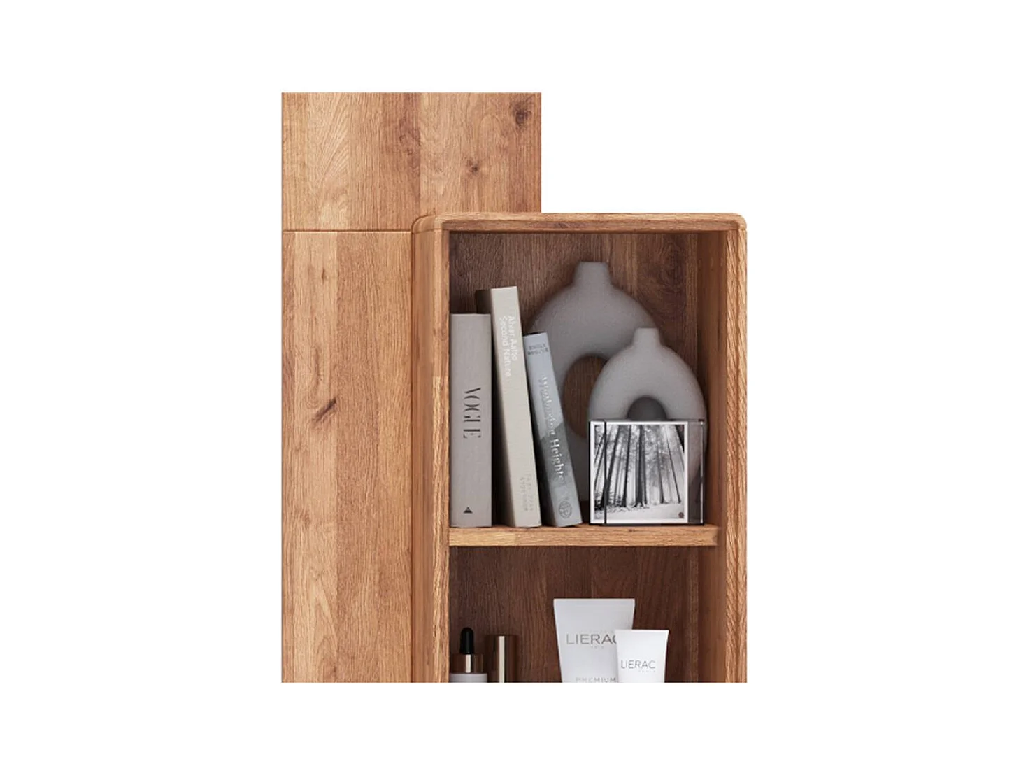 Hängeregal Echtholz Regal mit Rückwand 32 cm tief