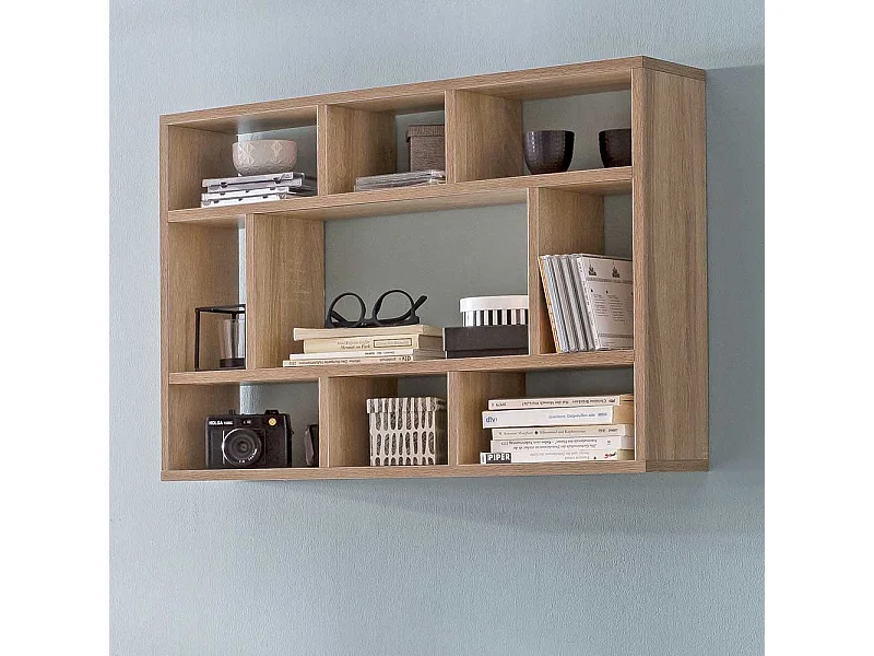 Hängeregal ohne Rückwand in Sonoma-Eiche melaminbeschichtet