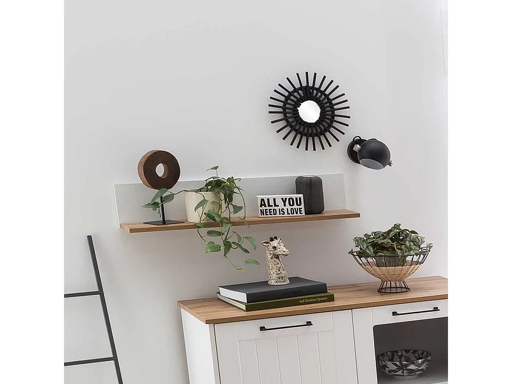 Wandboard Regal mit Rückwand melaminbeschichtet