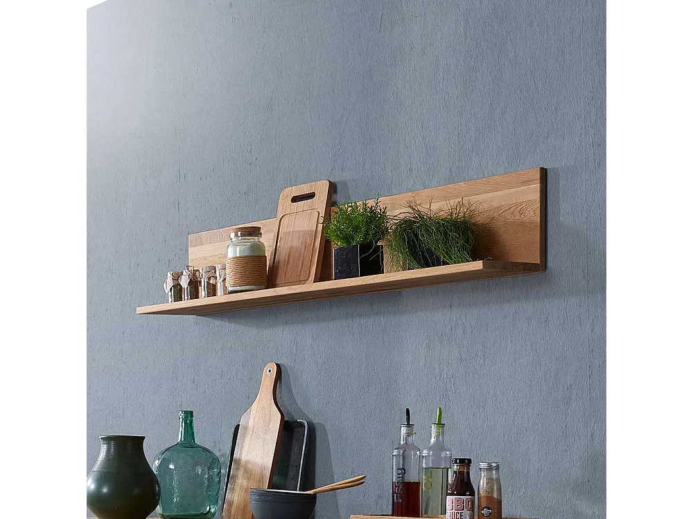 Wandregal aus Wildeiche Massivholz geölt