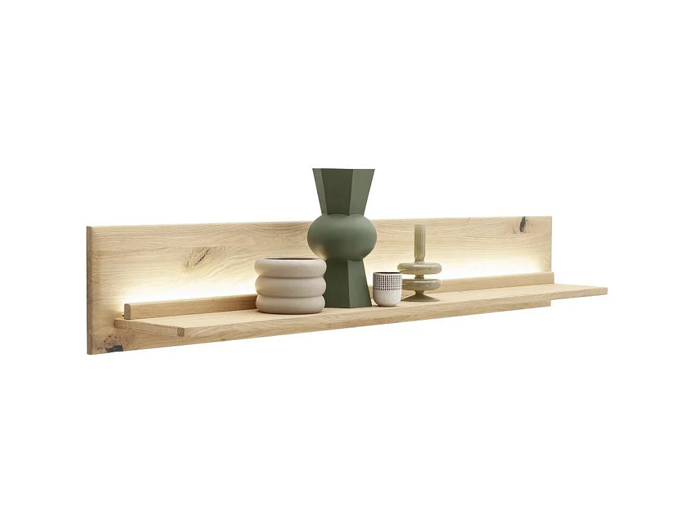 Wandboard Wandregal mit Holzwerkstoff Oberfläche in Asteiche hell