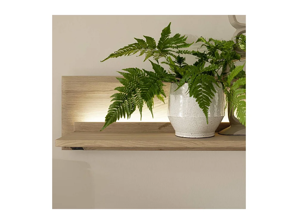 Wandboard Wandregal mit Holzwerkstoff Oberfläche in Asteiche hell