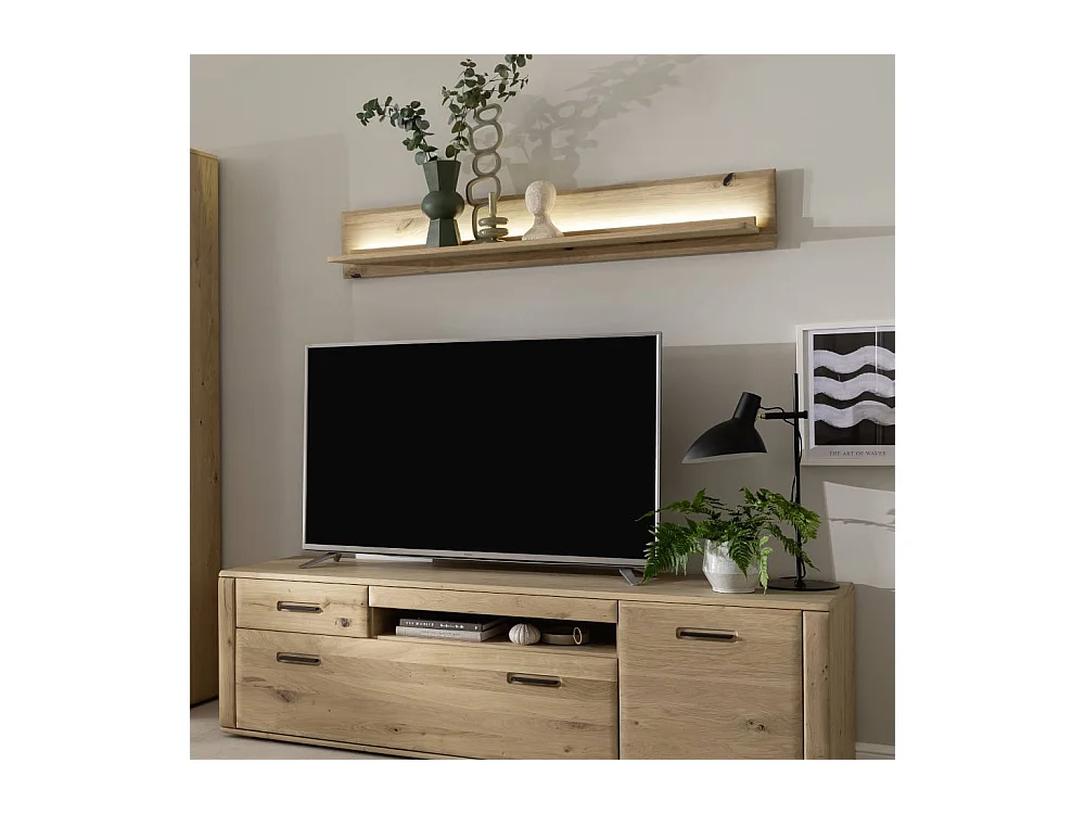 Wandboard Wandregal mit Holzwerkstoff Oberfläche in Asteiche hell