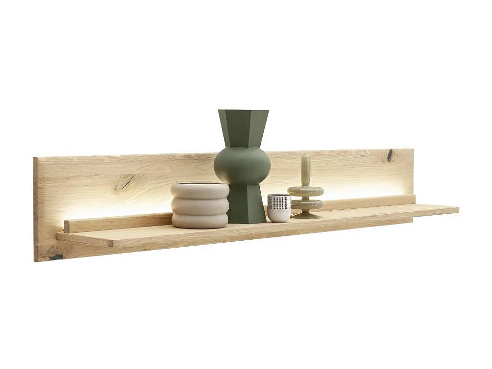 Wandboard Wandregal mit Holzwerkstoff Oberfläche in Asteiche hell