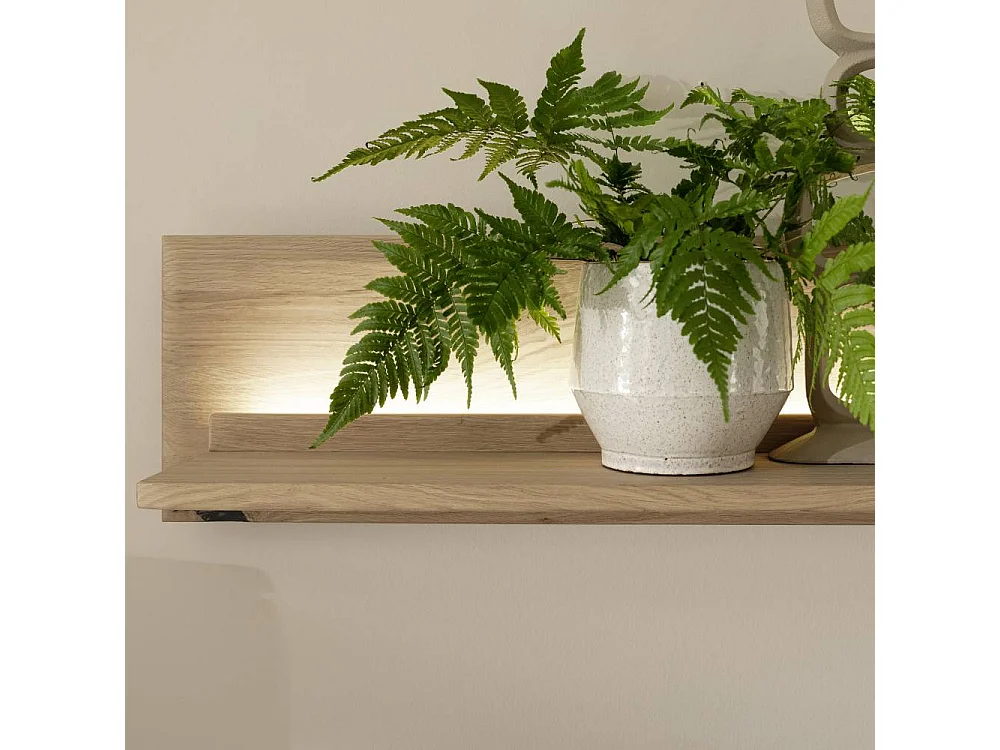 Wandboard Wandregal mit Holzwerkstoff Oberfläche in Asteiche hell